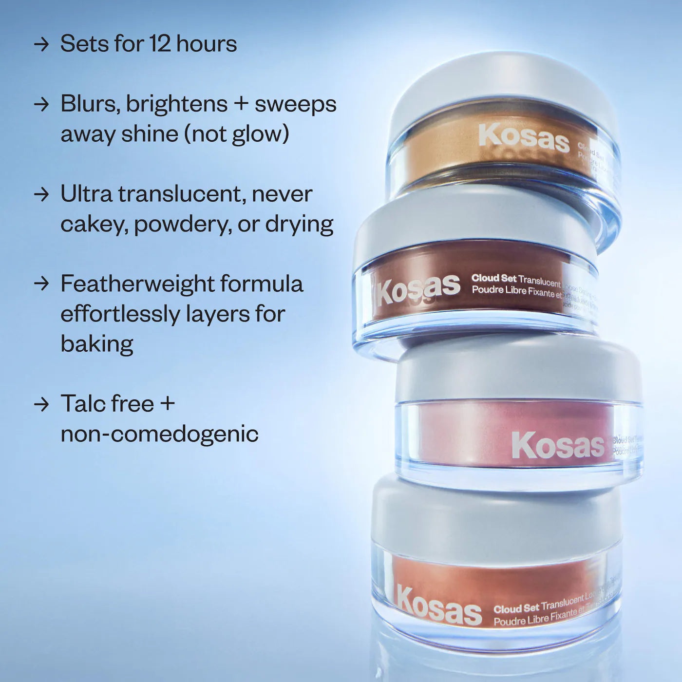 Kosas Cloud Set Loose Translucent Setting + Blurring Powder