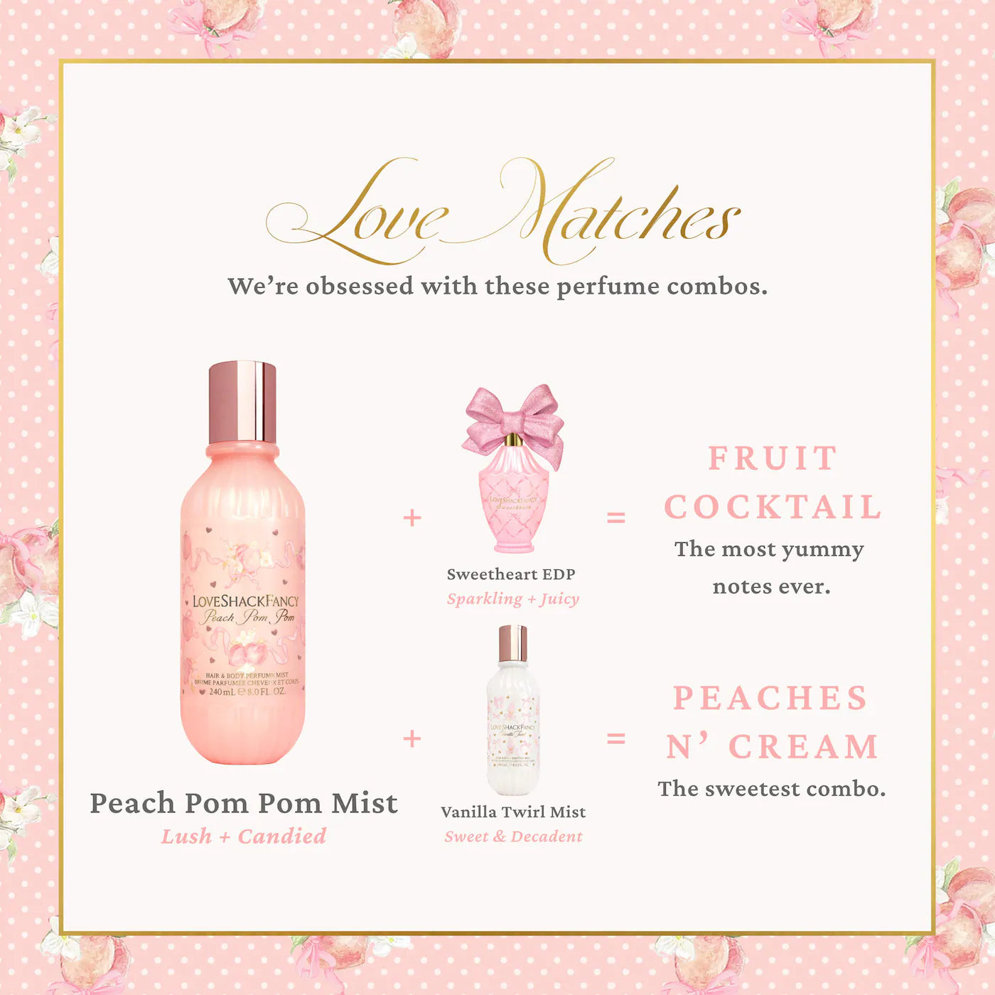 LoveShackFancy Peach Pom Pom Hair & Body Perfume Mist